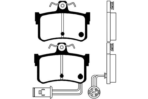 KAVO PARTS Комплект тормозных колодок, дисковый тормоз BP-2027